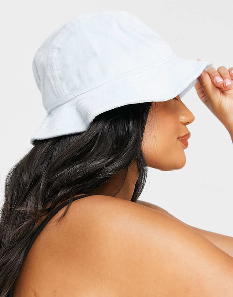 New Era Exclusive Bucket Hat In Blue Towelling