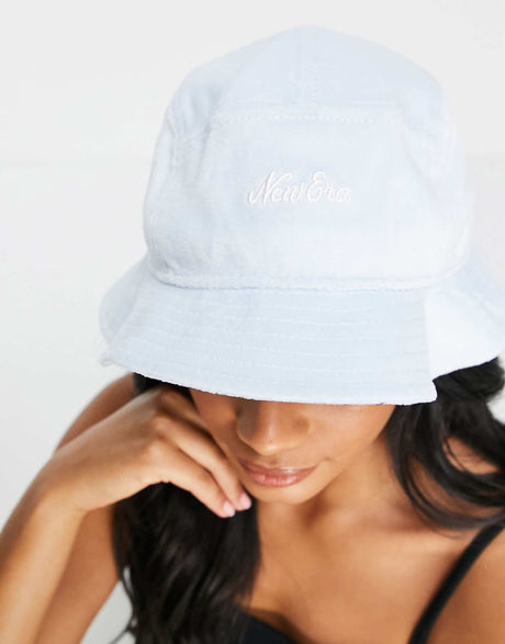 New Era Exclusive Bucket Hat In Blue Towelling