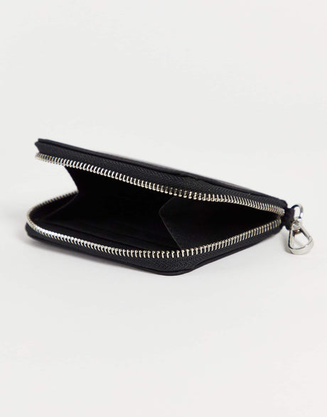 ASOS DESIGN nylon card pouch in black - BLACK - BLACK