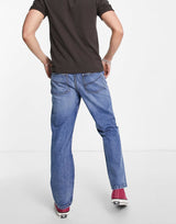 Collusion X000 Unisex 90S Straight Leg Jean In Mid Wash Blue
