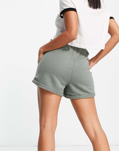 Abercrombie & Fitch Paperbag Tie Waist Short In Green