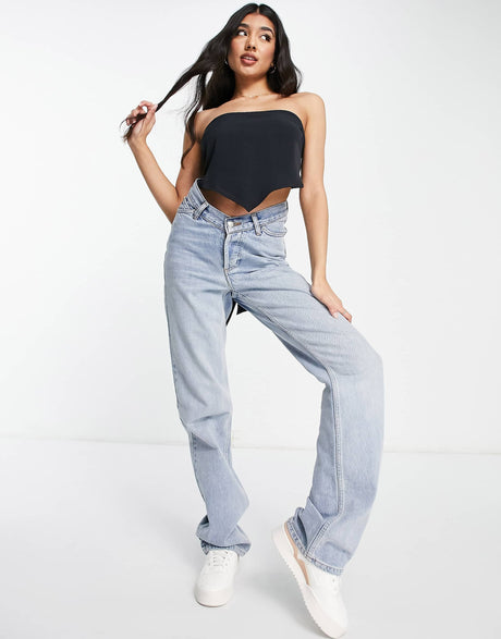 Abercrombie & Fitch Tie Back Cut Out Cami Top In Black