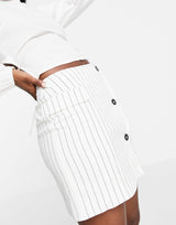Reclaimed Vintage Inspired Mini Skirt Suit Co-Ord In Stripe