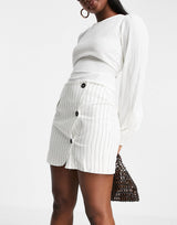 Reclaimed Vintage Inspired Mini Skirt Suit Co-Ord In Stripe