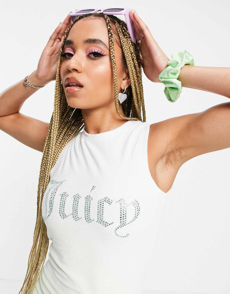 Juicy Couture X Asos Ombre Mini Dress In Towelling In Mint Green
