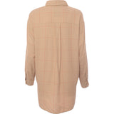 Hollister Step Hem Shacket In Tan Ground Check