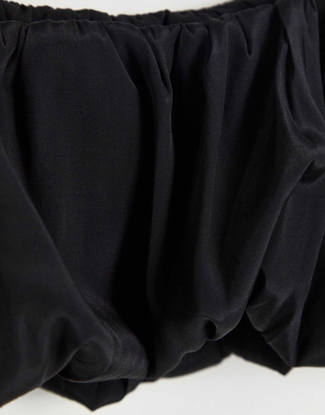 Na-Kd Smock Detail Crop Top In Black