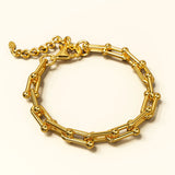 Bullion Gold U-Link Chain Bracelet