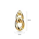 Bullion Gold Inscript Link Gold Layered Earrings