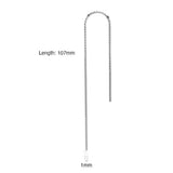 Solid 925 Sterling Silver Wire Threader Earrings