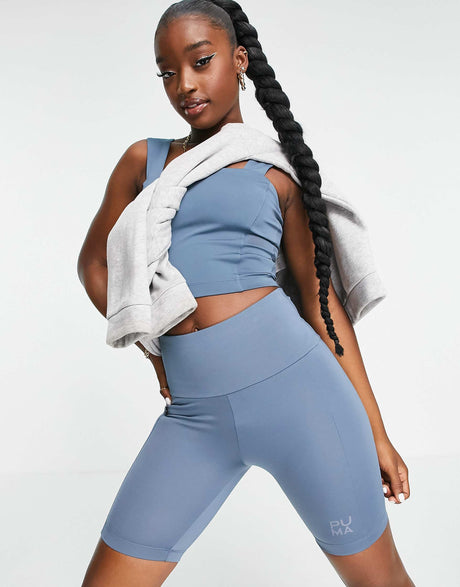 Puma Infuse Foldable Legging Shorts In Blue