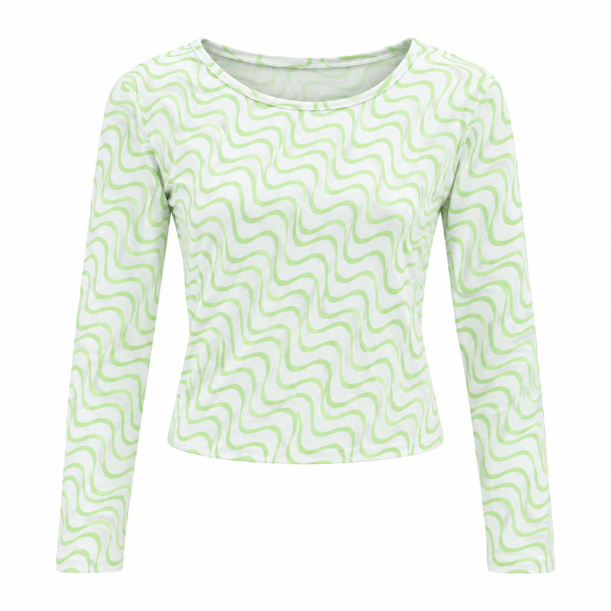 Asos Design Tall Scarf Hem Top In Squiggle Print