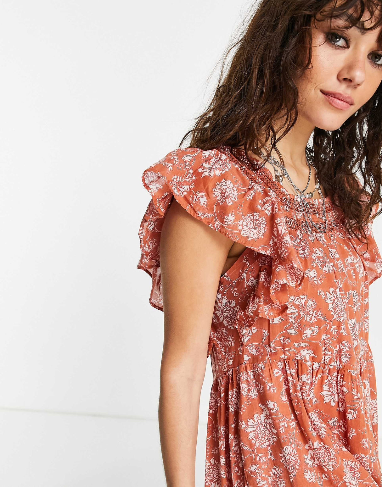 Free People Bonita Printed Midi Dress In 90'S Floral