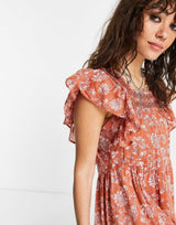 Free People Bonita Printed Midi Dress In 90'S Floral
