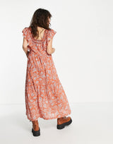 Free People Bonita Printed Midi Dress In 90'S Floral