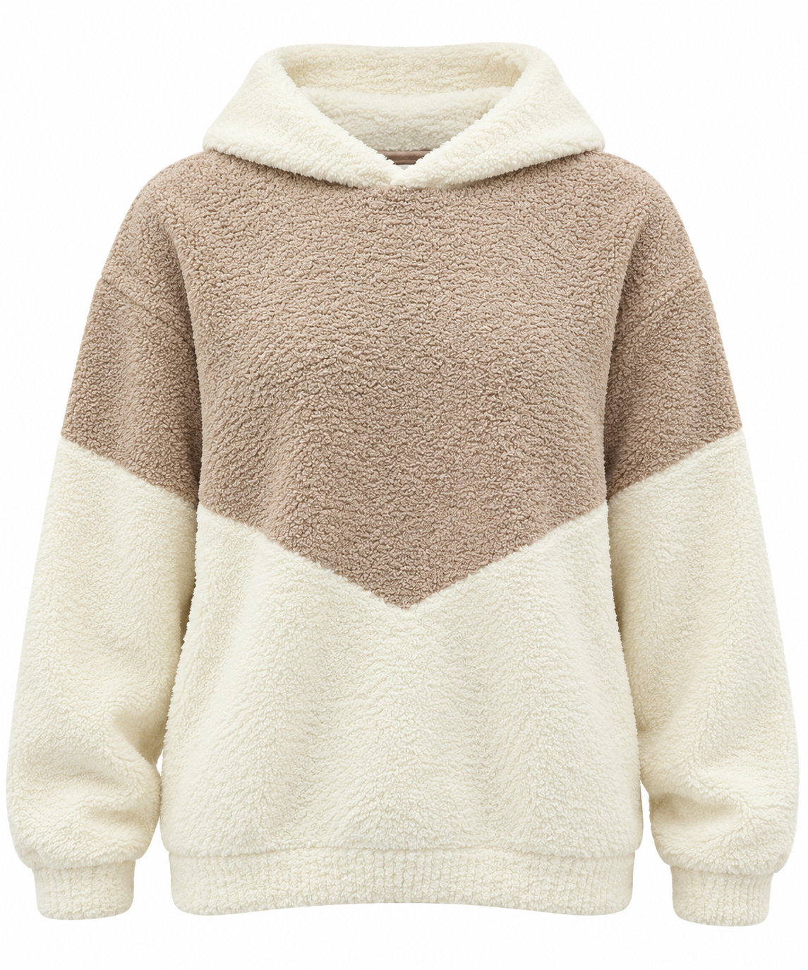 Asos Design Oversized Plush Yarn Hoodie In Oatmeal