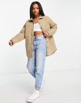 Cotton:On Padded Shacket In Taupe
