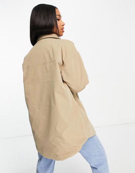 Cotton:On Padded Shacket In Taupe