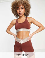 New Balance Running Pace 3.0 Medium Support Sports Bra In Cinammon