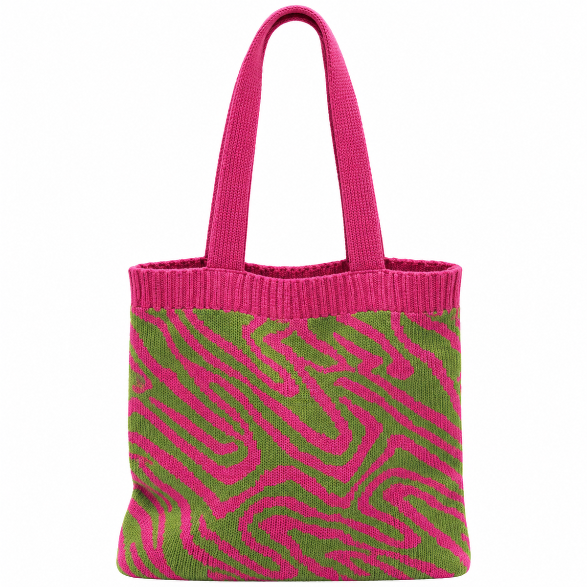 Asos Design Shopper Bag In Swirl Knit