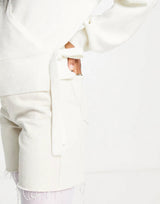 & Other Stories Wrap Cardigan In White