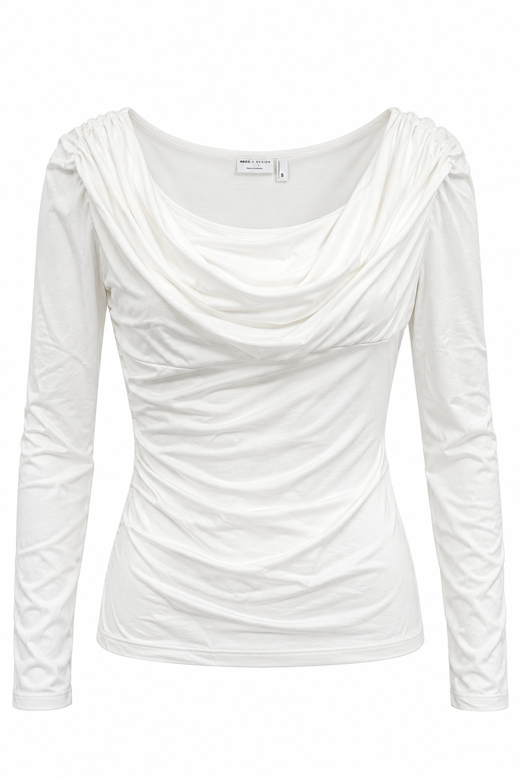 Asos Design Curve Exclusive Wrap Over Bardot Top In White