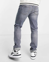 River Island Slim Fit Jeans In Mid Blue