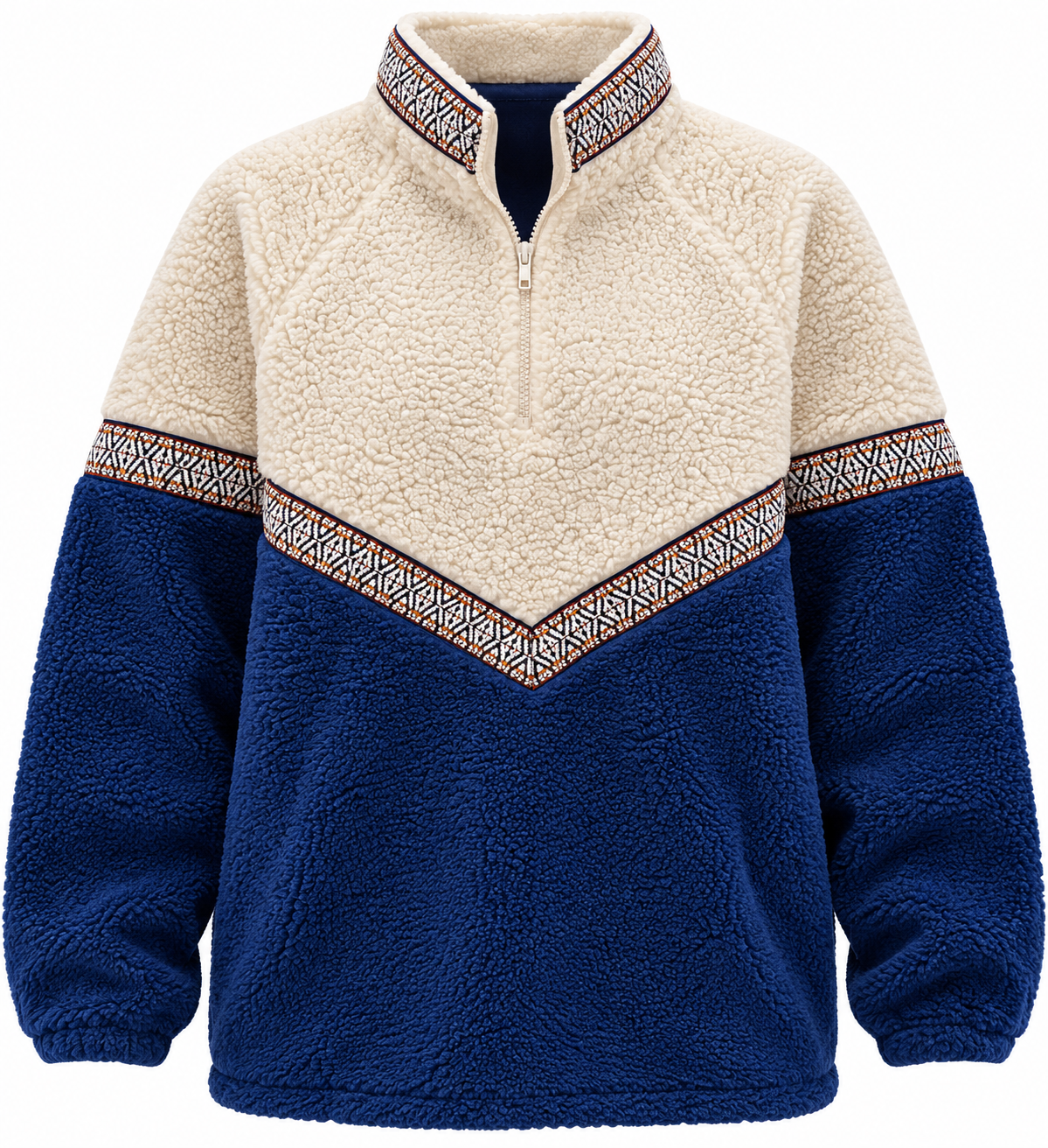 Asos Design Oversized Teddy Borg Sweatshirt With Chevron Detail