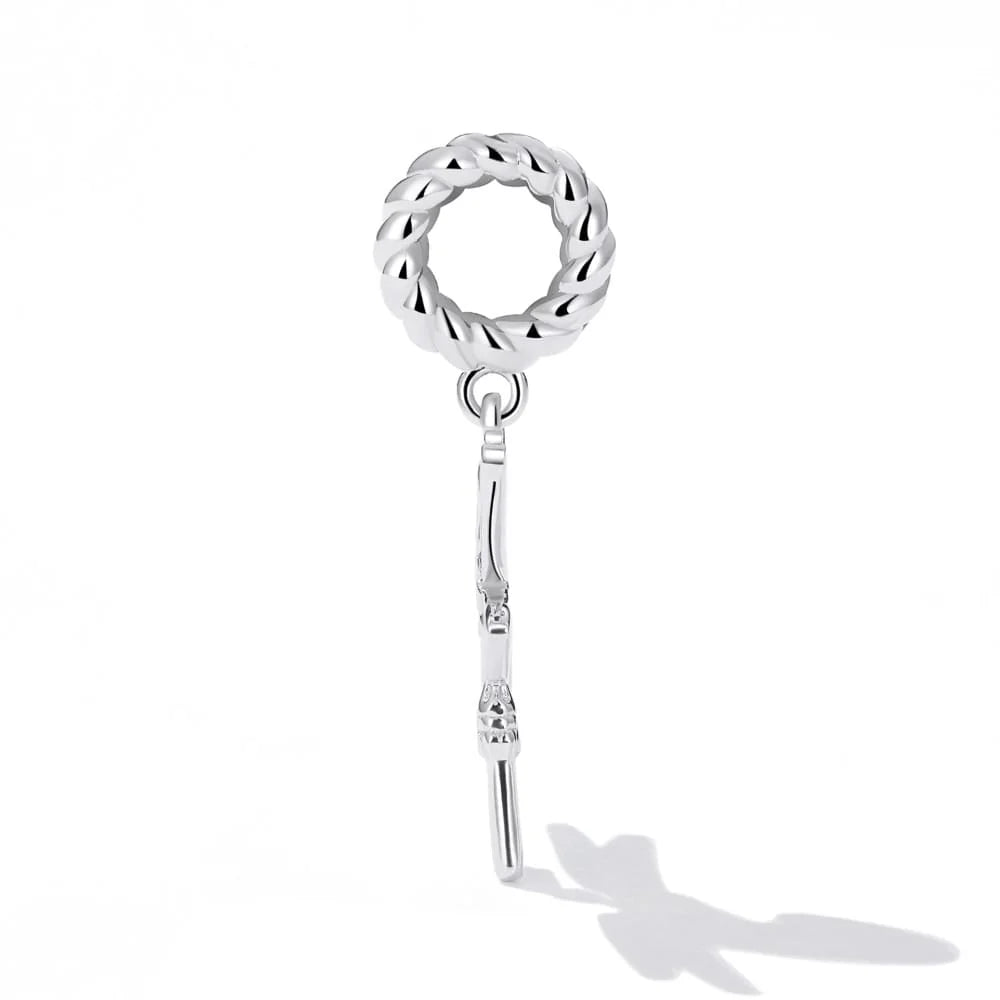Solid 925 Signature Silver Dragonfly Key Charm
