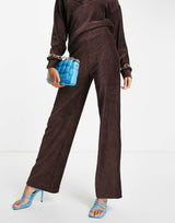French Connection Shula Half Zip Valour Tracksuit Top In Chocolate Brown Co-Ord