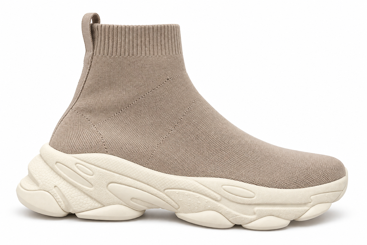 Asos Design Knitted Sock Trainers In Pink