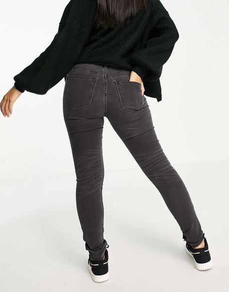 Madewell Knee Rip Skinny Jeans In Black