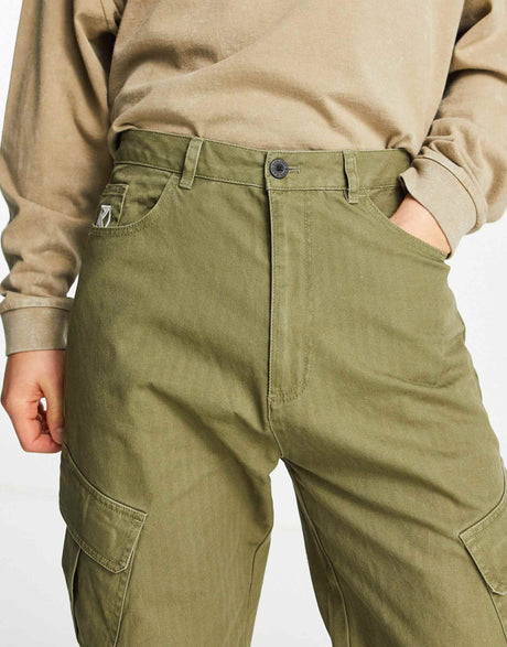 Karl Kani Retro Co-Ord Washed Cargo Trousers In Dark Green
