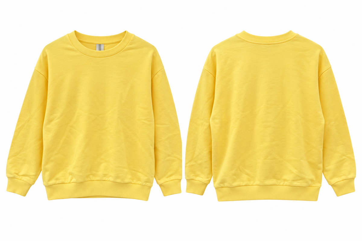 Asos Design Ultimate Cotton Sweatshirt In Lemon