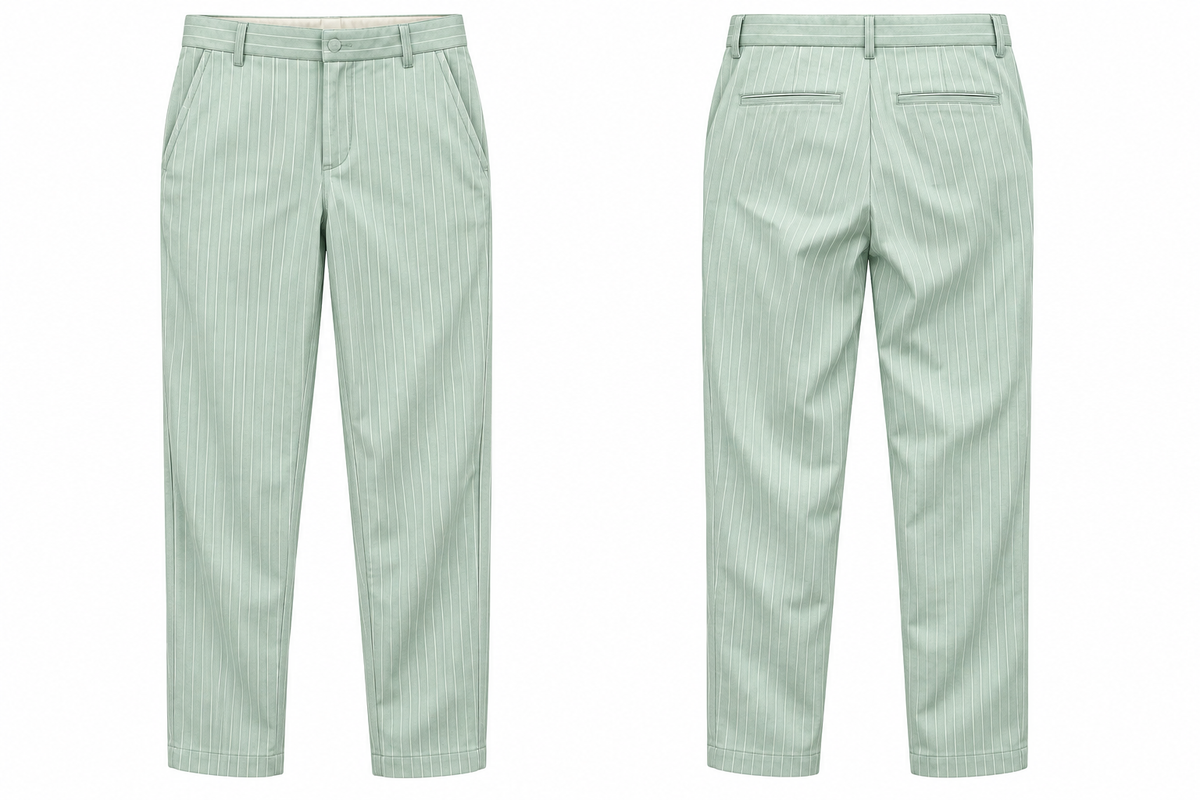 Asos Design Skinny Smart Trouser In Mint And Blue Stripe