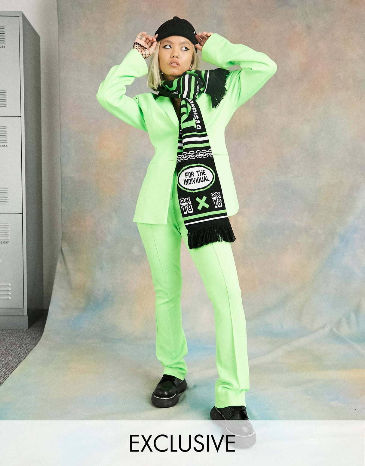 Collusion Super Slim Flare In Neon Green