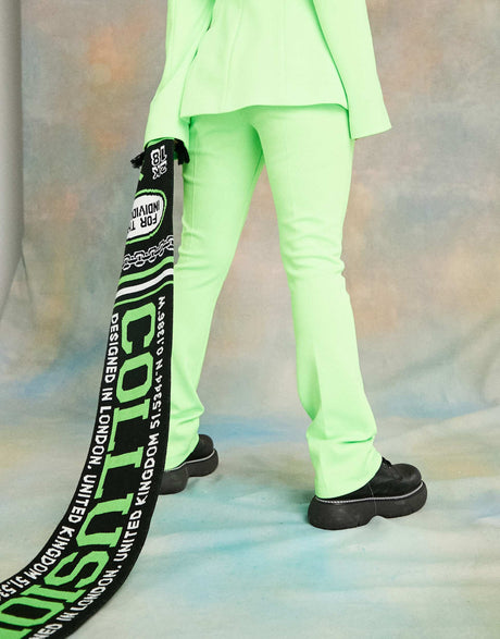 Collusion Super Slim Flare In Neon Green