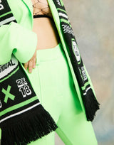 Collusion Super Slim Flare In Neon Green