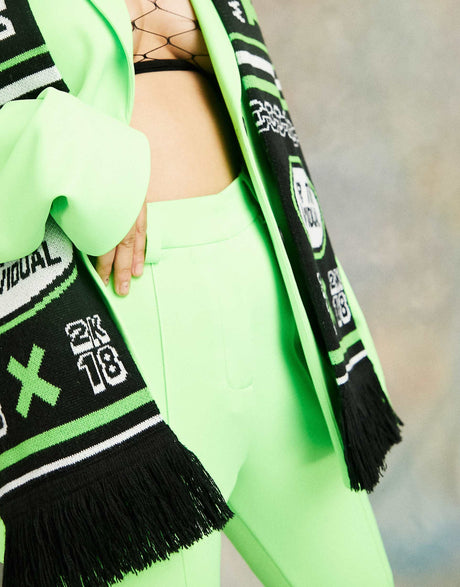Collusion Super Slim Flare In Neon Green