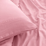 Royal Comfort Linen Blend Sheet Set - King - Mauve