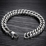 Bullion Gold Curb Chain Stainless Steel Bracelet 12mm