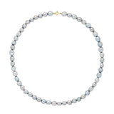 Necklace Baroque Baroque Freshwater Pearl Grey Yellow Gold 6-7mm