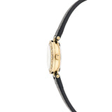 Ted Baker Womens Jolyye Crystal 24mm Gold-Tone Black Leather Watch