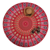 TODO Luxury Edition Chiffon Digital Print Beach Throw Yoga Earth Red