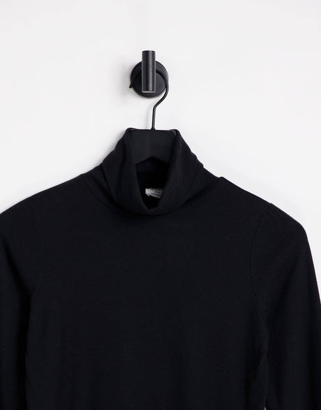 Cotton:On Long Sleeve Roll Neck Top In Black