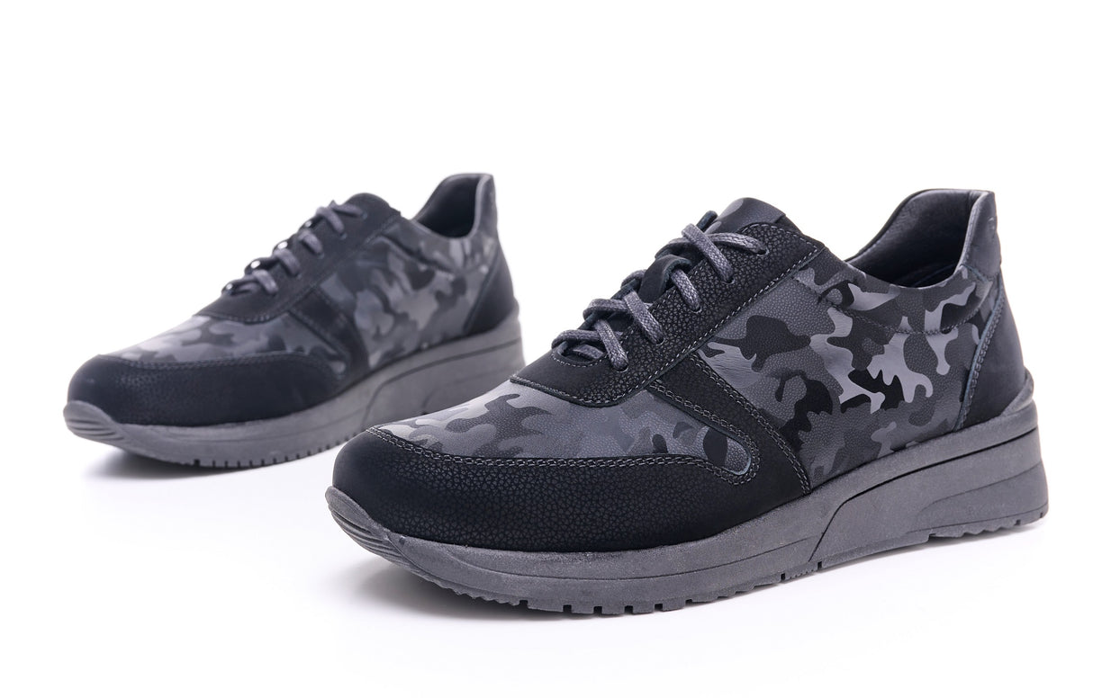 Bosccolo Womens Sneakers - Black Camouflage