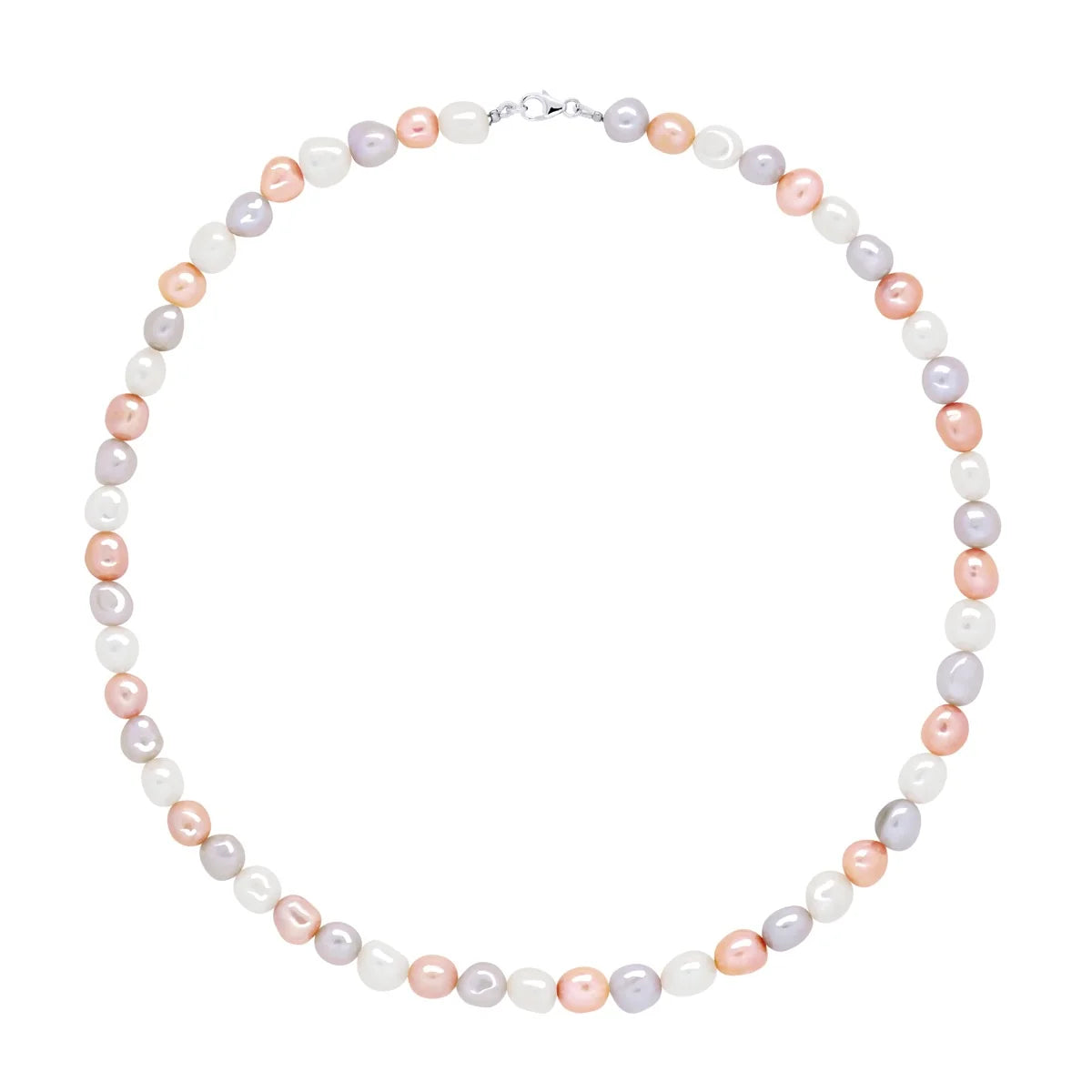 Necklace Baroque Baroque Freshwater Pearl Lavender & Multicolour 6-7mm