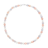 Necklace Baroque Baroque Freshwater Pearl Lavender & Multicolour 6-7mm