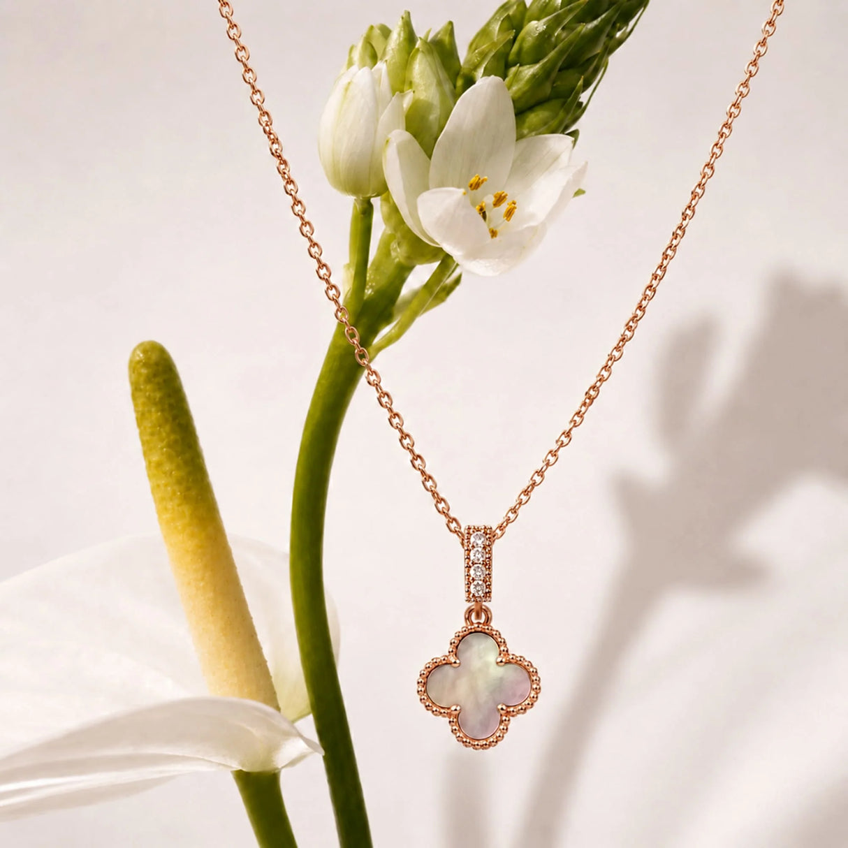 Krystal Couture Rose Gold Milkyway Necklace Embellished with SWAROVSKI Crystals