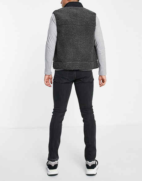 Abercrombie & Fitch Super Skinny Fit Distressed Jeans In Washed Black